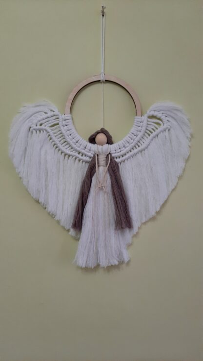 Dekorace macramé anděl