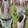 Svatební Boho čelenka - macramé závoj 1