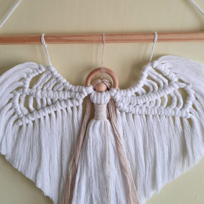 Macramé anděl bílý